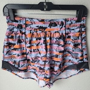 Lululemon Hotty Hot High Rise Lined 4" Short II Size 6 Tall In Inversion Multi